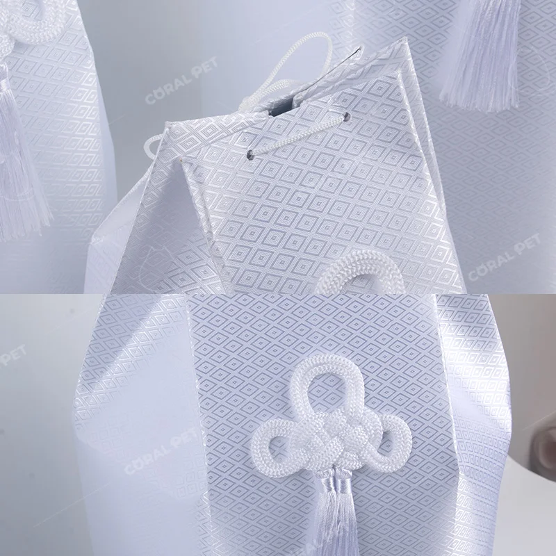 Factory Japanese cremation ashes Box Satin Paper Box Urn For pet dog Cremation Ashes Keepsake For Adult