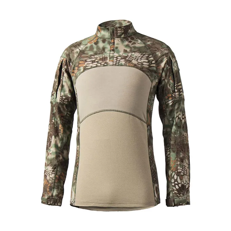 Long Sleeve Army CP Camouflage Frog Uniform ,Camo Shirt Combat Frog Style Tactical Shirt
