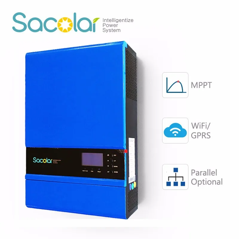3kw solar inverter with PWM solar charge controller Growatt/Sacolar brand