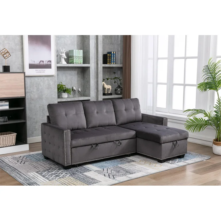 Frank good supplier 3 seat sofa cum bed folding foldable multifunctional living room furniture