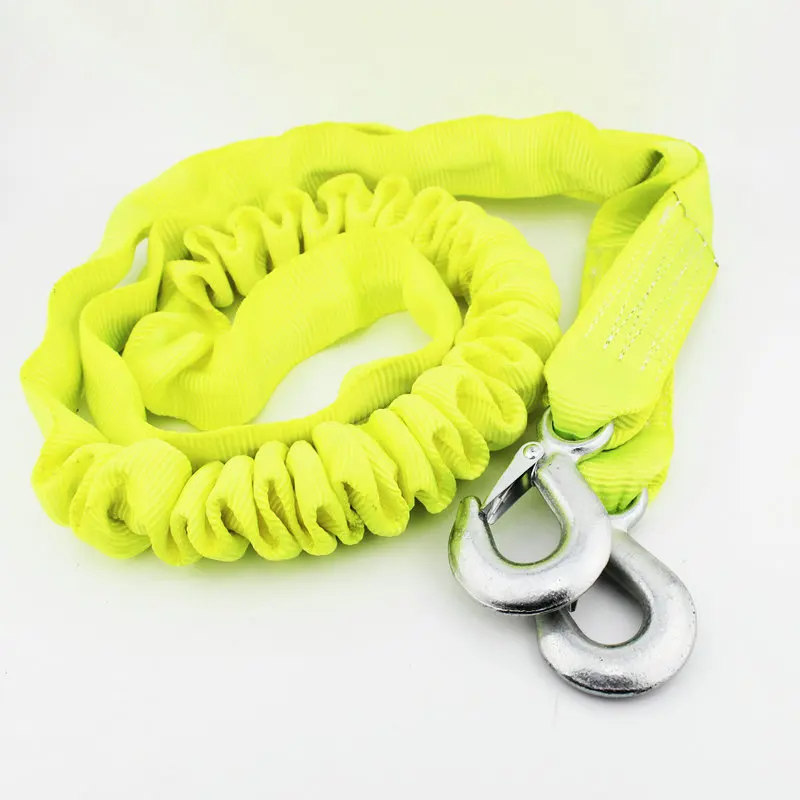Emergency elastic telescopic car trailer rope double-layer 5 tons 4 meters automatic elastic shrink car trailer rope belt