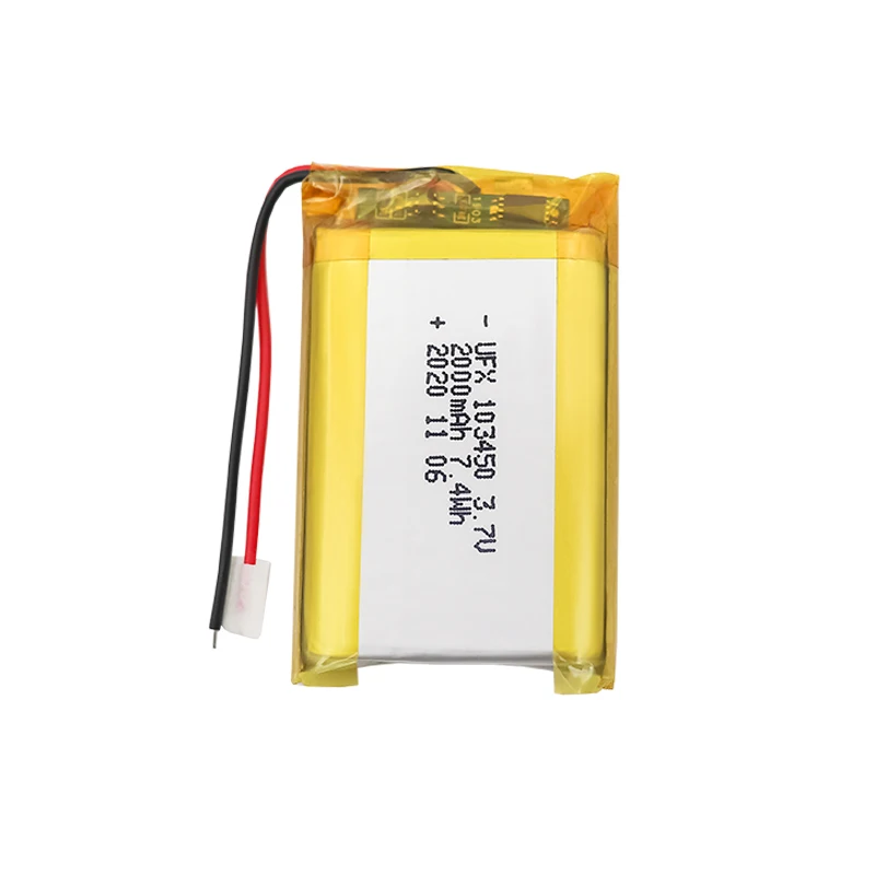 High Energy Density Low Internal Resistance Flat Lithium Polymer Battery 3.7V 2000mAh For Tablet Computers