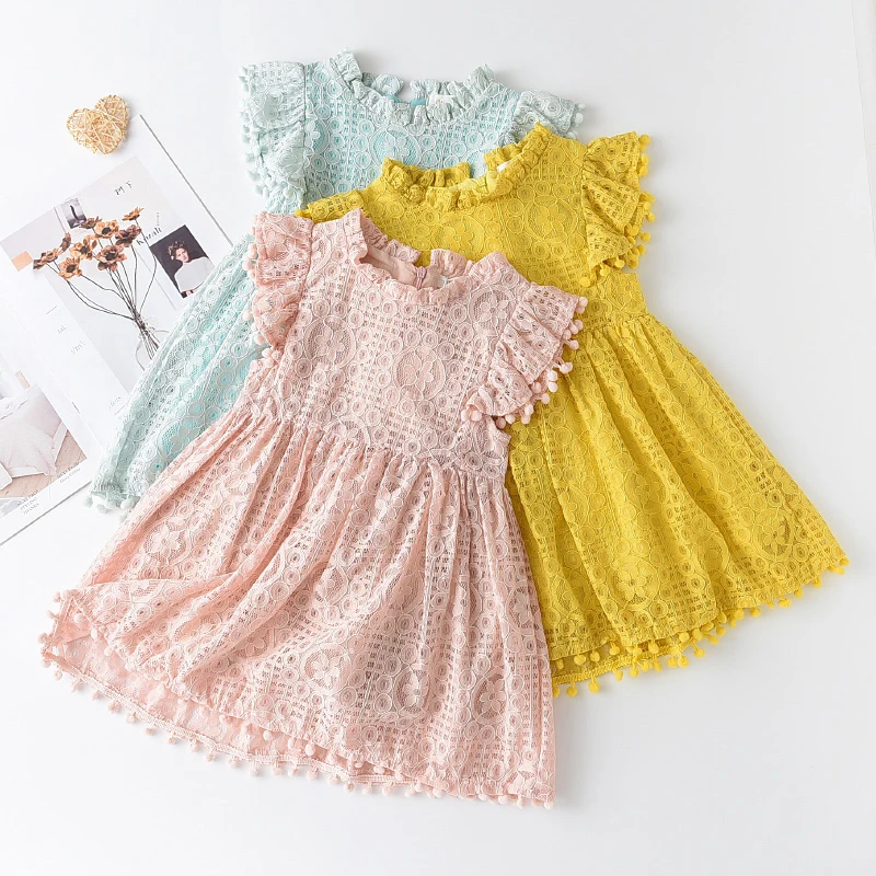 
Bear Leader Girls Dress 2019 New Summer Brand Girls Clothes Lace Petal Sleeve Design Baby Girls Dress Party Dress For 3-7 Years 