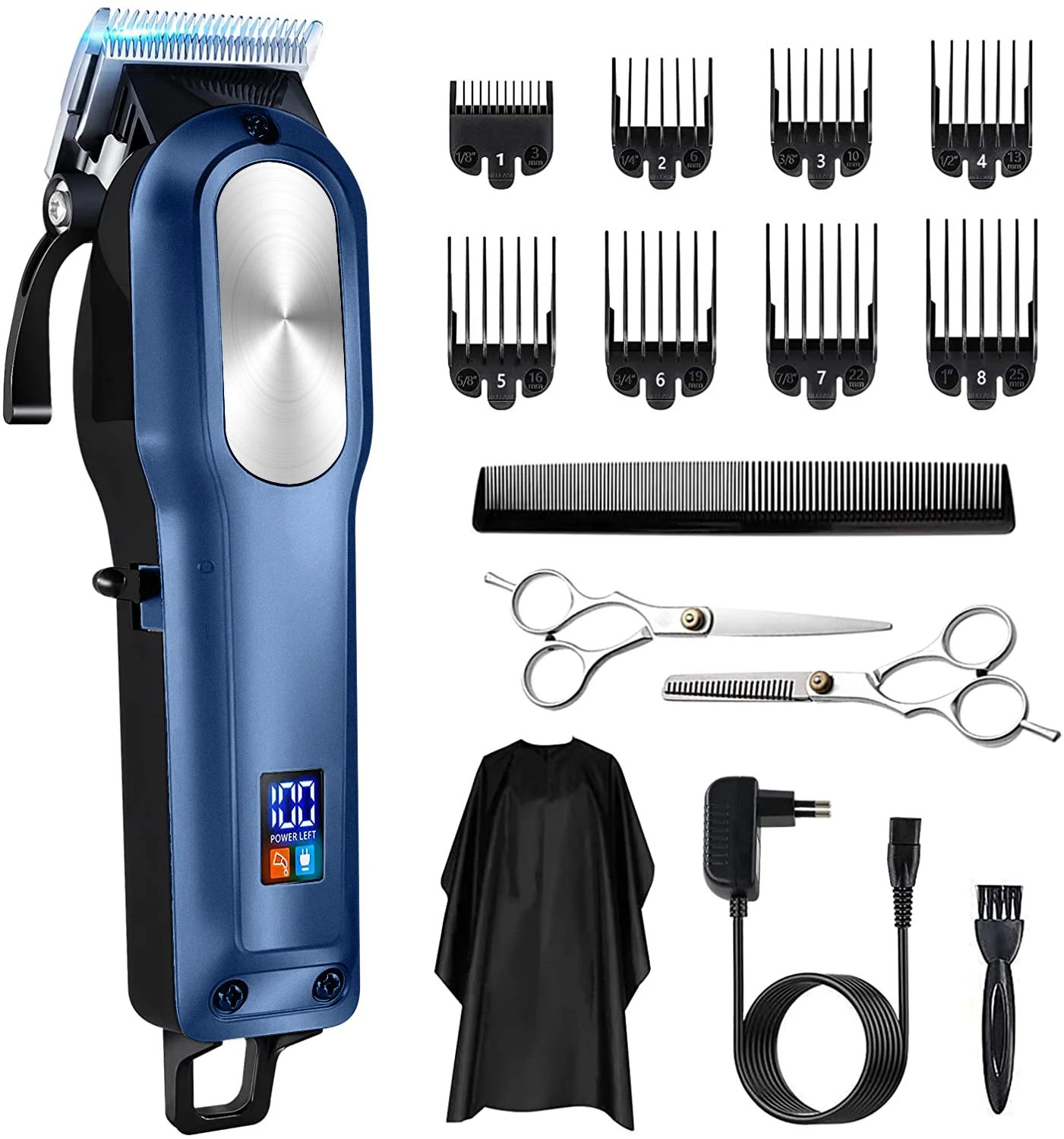 PRITECH LED Display Rechargeable Cordless Professional Hair Trimmer Clipper