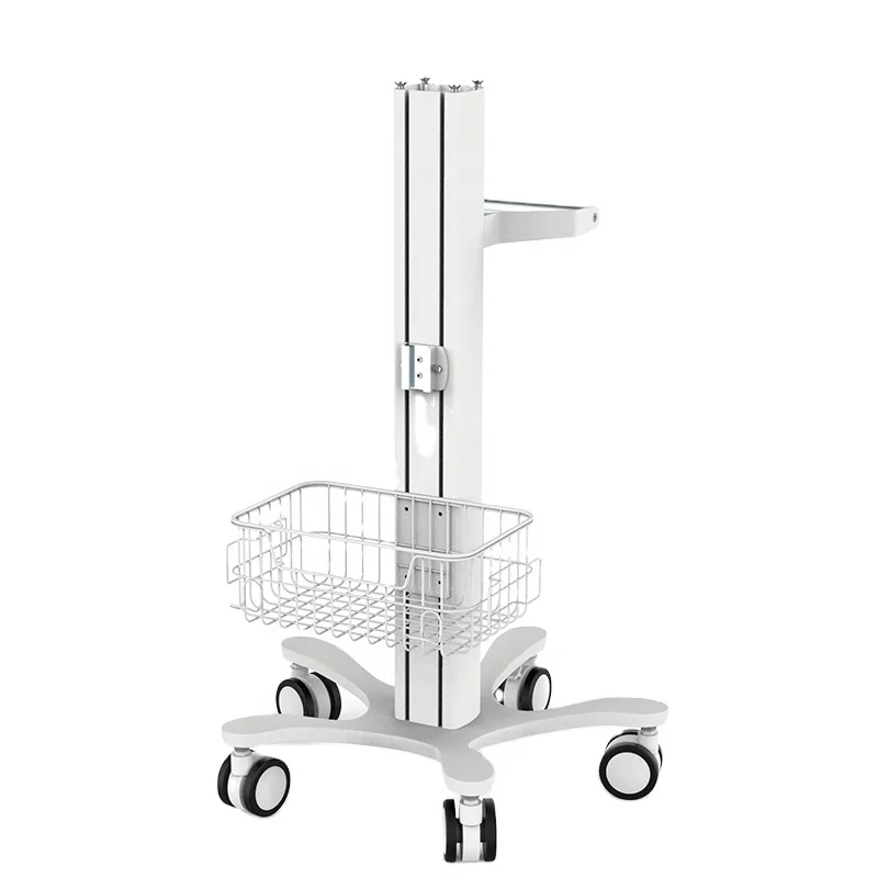 medical trolley with circuit support arm crash cart stainless steel medical trolley