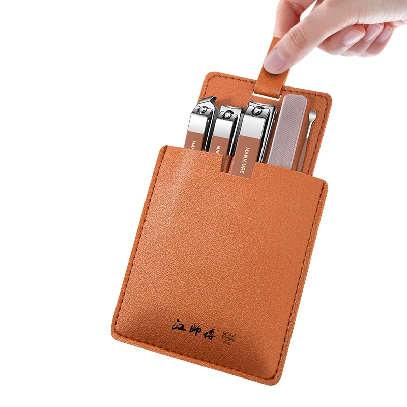 Hot Sale Nail Care Tools Stainless Steel 5-Piece Nail Clipper Set Anti splash Practical Nail Scissors Set Manicure&Pedicure Set