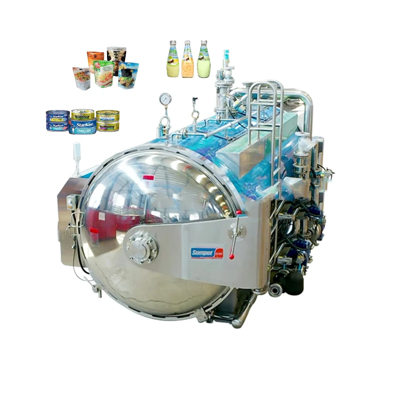High Temperature Pouch Packaging Machine 1000L Sterilizer Food Retort Autoclave