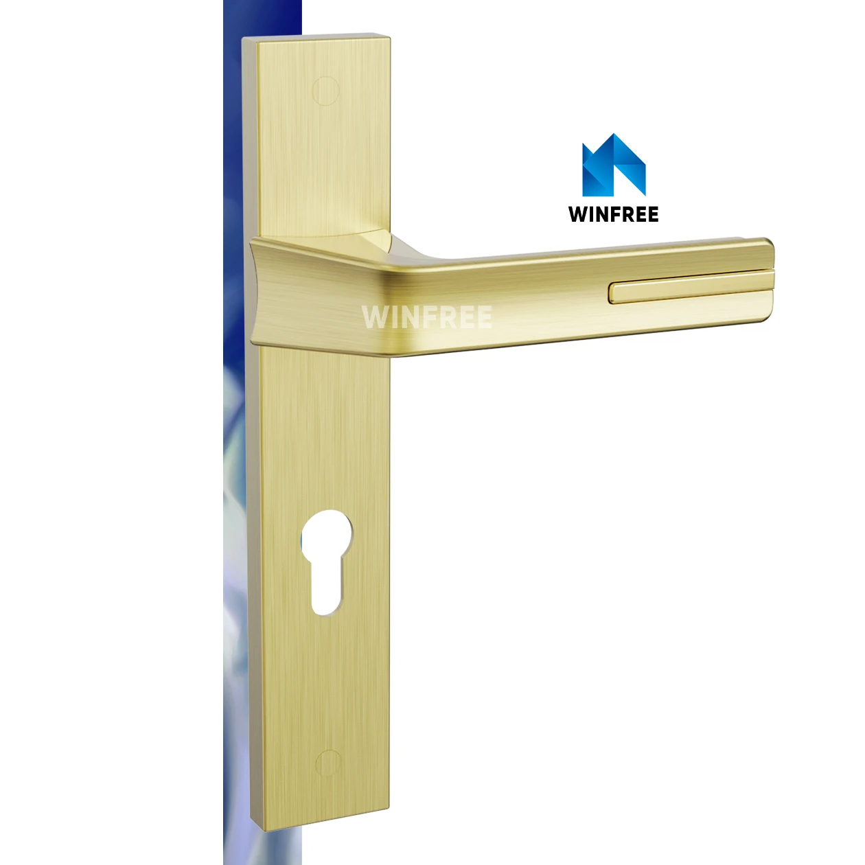 Guangdong WINFREE High Quality Indoor Door Levers Modern Matte Black  Zinc Alloy Lever Handles Interior Doors Handle for Home