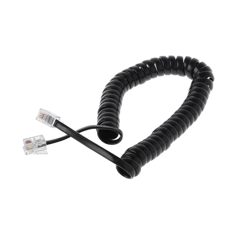 New Arrival Hot Sales Different Color 150v Voltage Spring Coiled Spiral Handset Wire Rj9