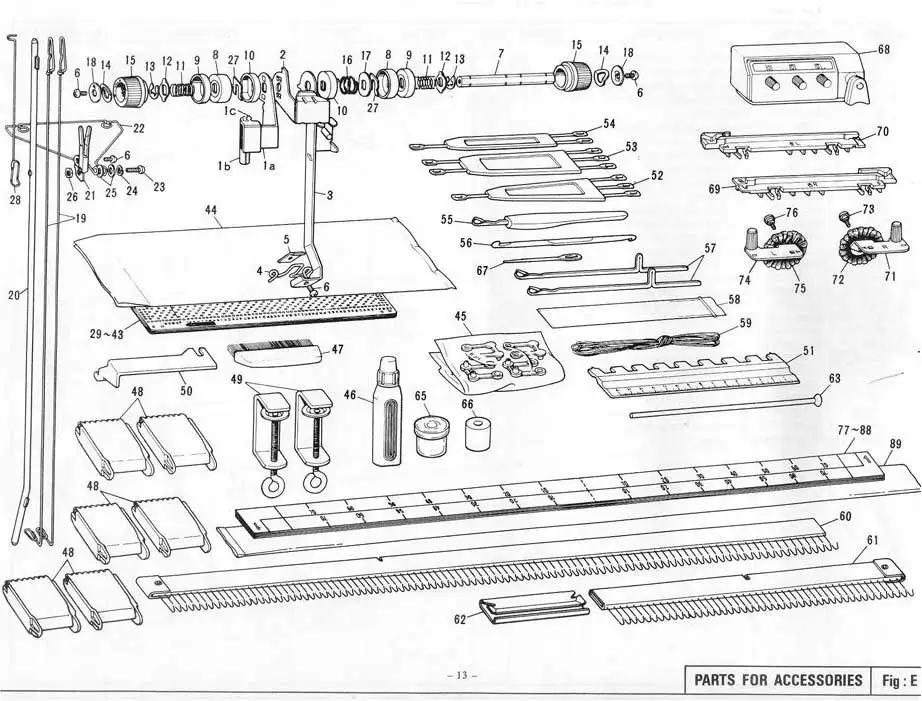 KH260 Knitting Machine Spare Parts Single Sewing Machine Accessories