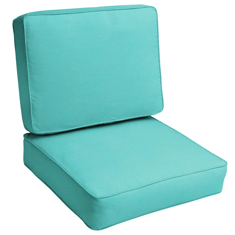 Colchoneta impermeable one piece custom color customized thickness waterproof water resistant outside cushion seat sofa cushion