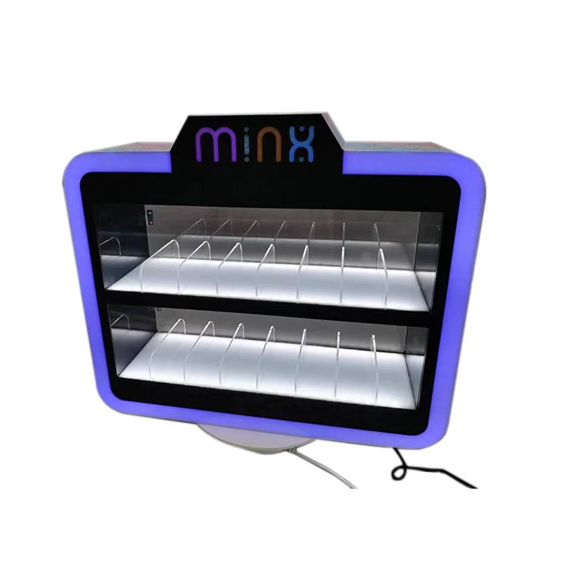 Factory Custom Acrylic LED RGB cigarette dispensers Display case Cigarette Display rack cigarette vending machine for wholesale