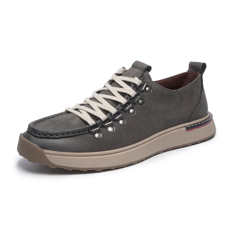 2024 new design fashion trend gents sports shoes breathable genuine leather for men  mature male casual shoes