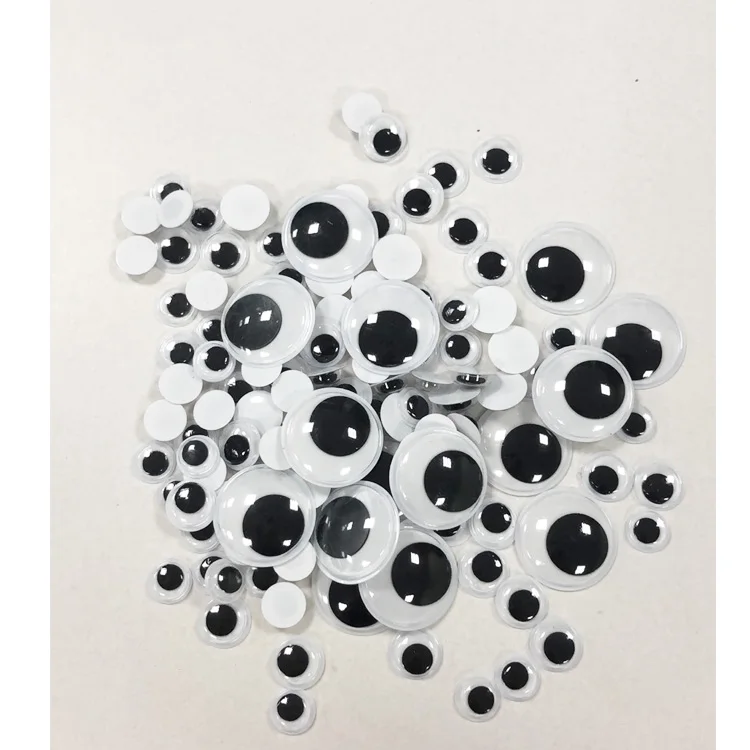 China Supplier Supply High Quality Plastic Self Adhesive Wiggle Eyes Animal Eyes Googly Plastic Eyes For Crafts