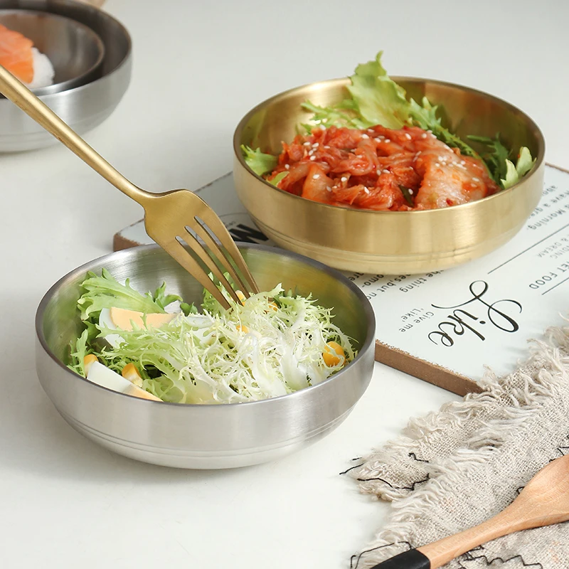 Посуда для ресторана, Корейская посуда Kimchi Chaffing, буфетный столик из нержавеющей стали, простой круглый поднос для посуды