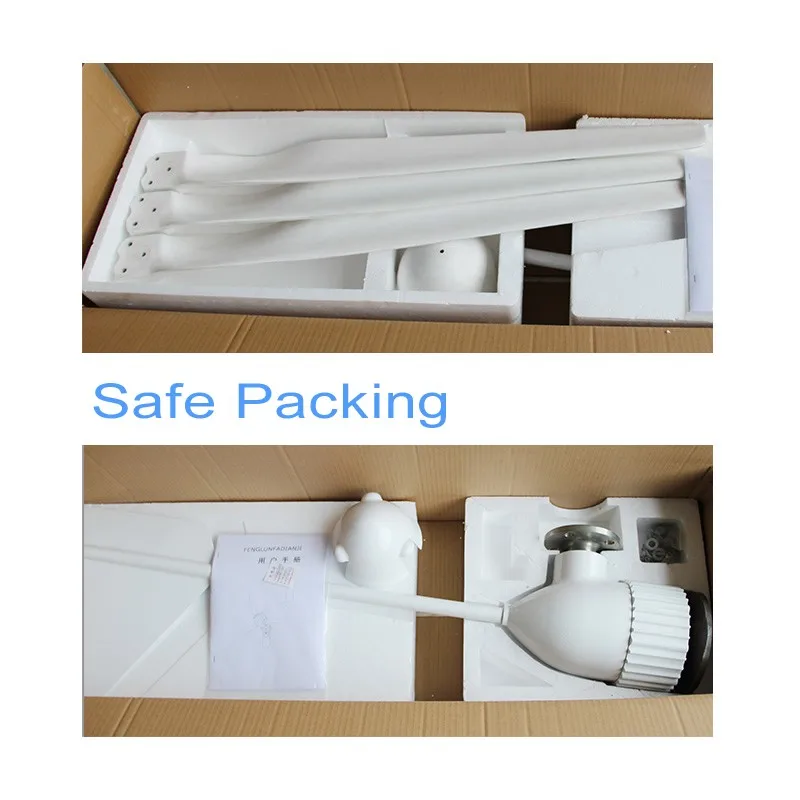 Customized Wind Generator 1500W 220V AC Strong Wind Turbine 3 PCS 1080MM Nylon Fiber Blades 1.5KW Windmill System FT-1500M8 CE