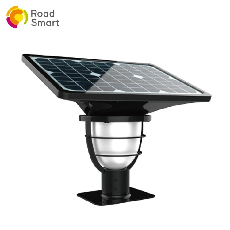 
550lm intelligent solar panel powered pillar light, led garden light wall light, no need electricity supply 