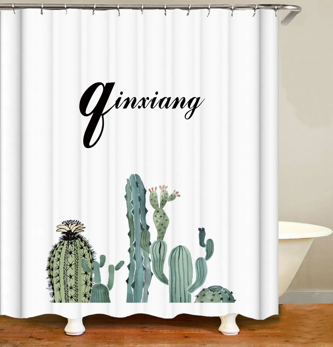 i@home nordic tropical jungle leaves printed shower curtain custom mildew resistant waterproof