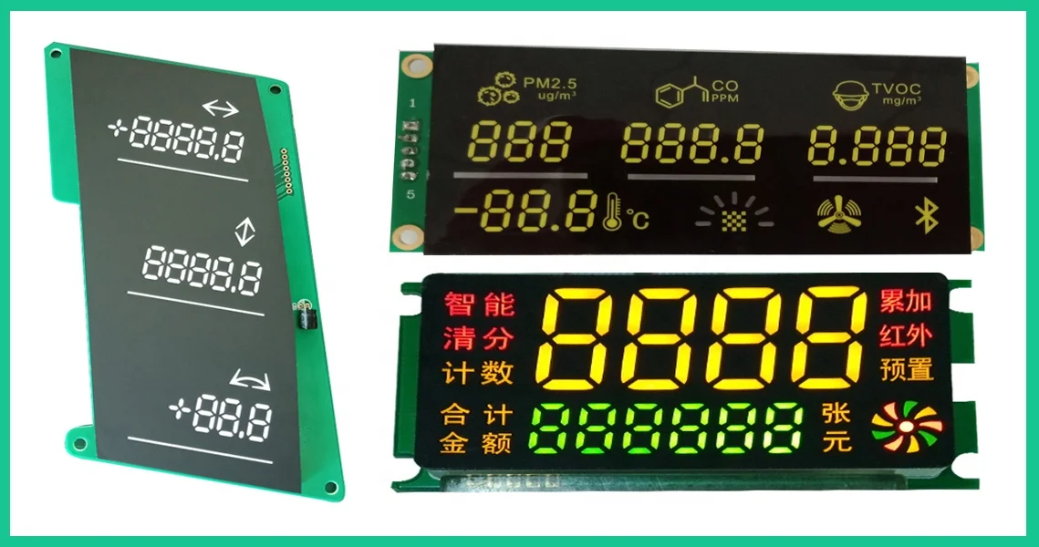 indoor different color or rgb smd led display mini sized 7 segment led module