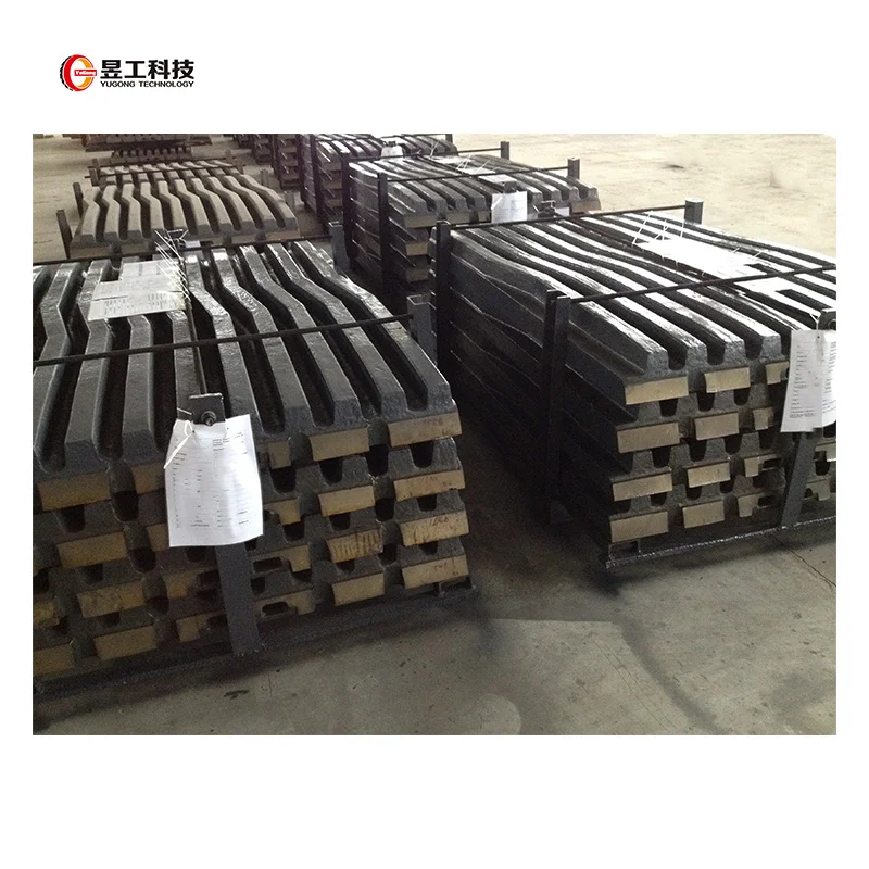 Factory direct sales High Manganese Steel Fixed And Swing Movable Wear and Spare Parts For Stone Crusher Jaw Plate