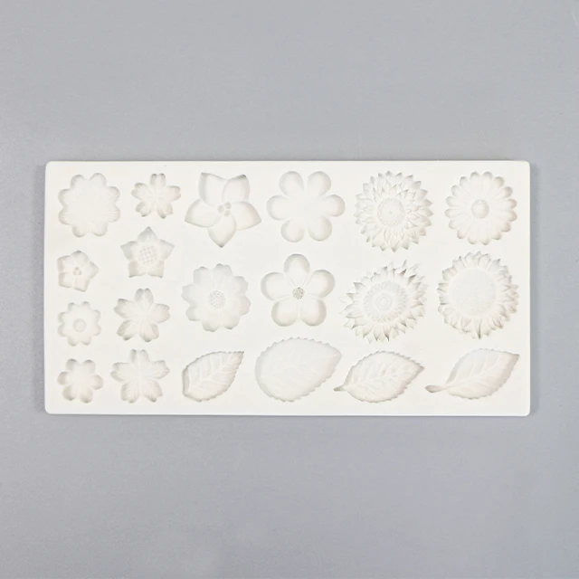 Mini Flower Leaves Violets Pansy Leaves Flower Veiners Silicone Molds Fondant Resin Clay Water Paper Cake