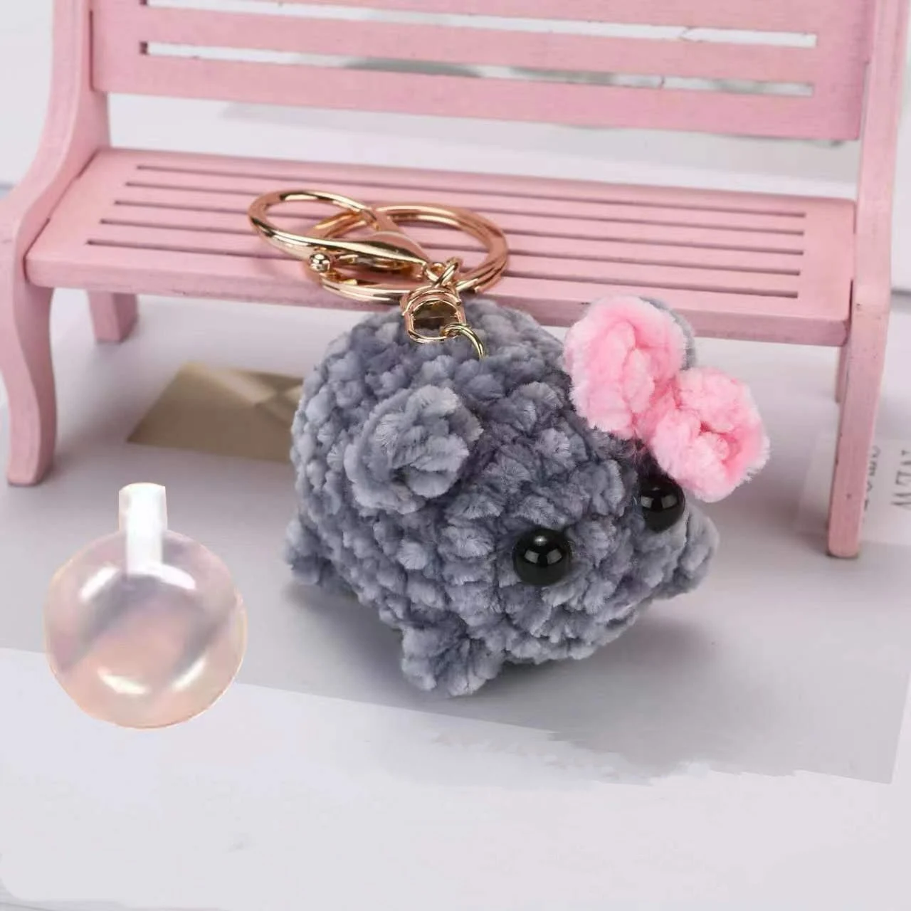 Factory Direct Hot Sale Pet Toys Squeak Sad Hamster Keychain Crochet Handmade Plush Toy Sound Singing Sad Hamster With Sound