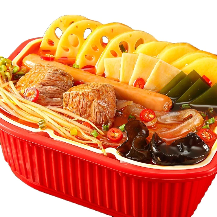 Busheqiwei говядина 352 грамм пряный китайский дорожный лучший мини горячий горшок мгновенный самонагревающийся горячий горшок