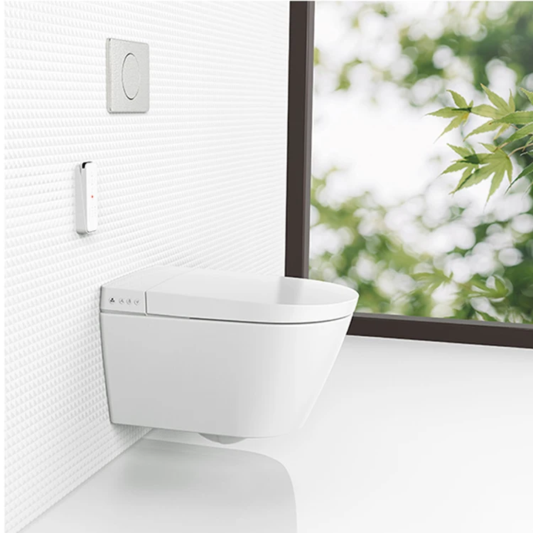 Fashion modern bathroom items ceramic toilet wc inodoros inteligentes automatic wc wall hung smart toilet
