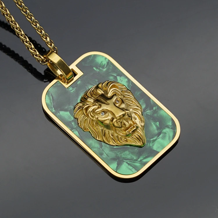 Luxury Fashion Stainless Steel Waterproof Non Tarnish Lion Pendant Fine Jewelry Necklaces for Women Men Valentines Gift