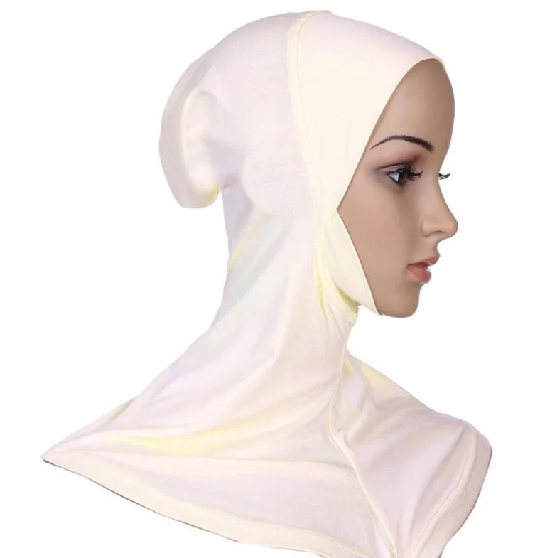2020 Fashion Style Women Muslim Under Scarf Hijab Cap Solid Color Islamic Neck Cover Head Wear Cap