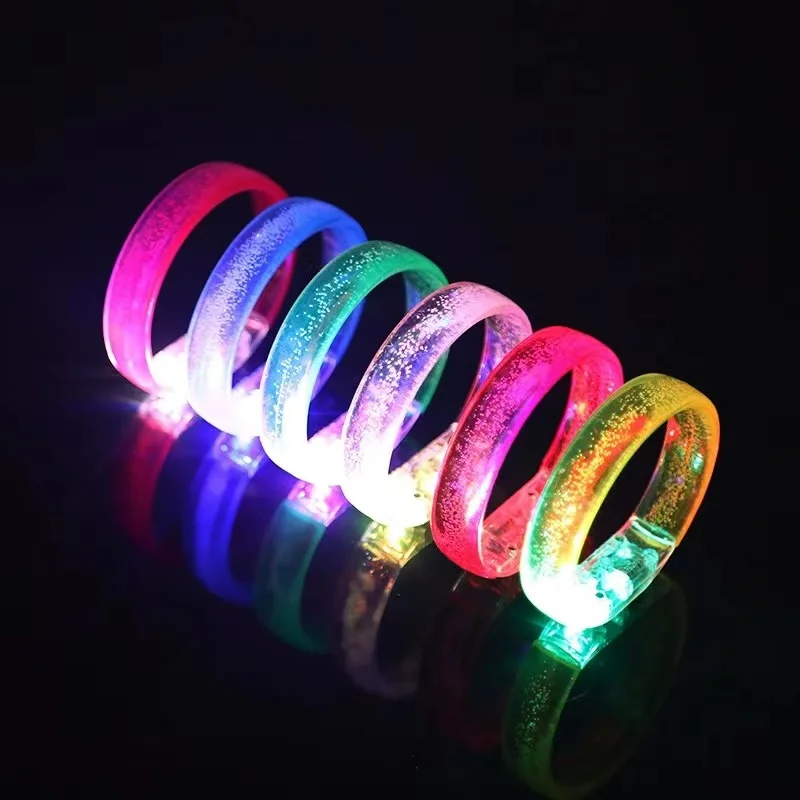 Led Flash Bracelets Multicolor With Light Up Bubble Bracelet Flashing Luminous Bracelet For Party Luminous Christmas