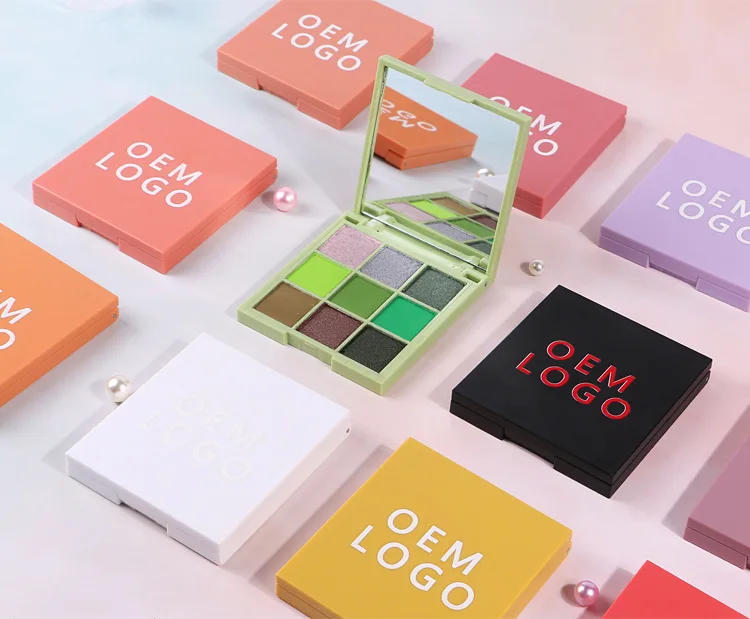 Creative Novelty Diy Eye Shadow Palette Freedom Collocation Rectangle Custom Logo Eye Shadow Palette With Mirror