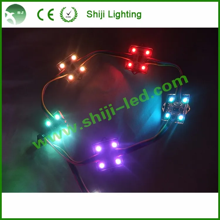 24v 3535 dmx waterproof 4leds high quality smd5050 dmx512 square pixel led module with 3M adhesive tape