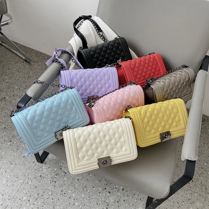 Hot Sale Designer Handbag Famous Brands Shoulder Crossbody Tote Ladies Luxury Purses Pu Bags Women Handbags with Chain Fashion