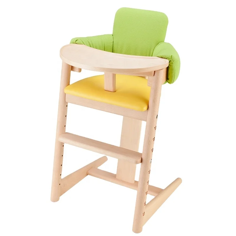 Wooden Luxury Kids Booster Seat Baby Dining High Chair for Feeding