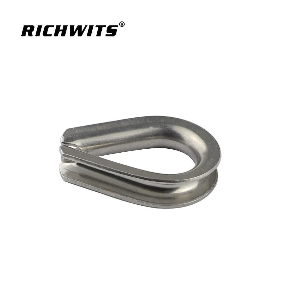 metal hardware thimble for wire rope cable stainless steel 316 rigging marine round thimble