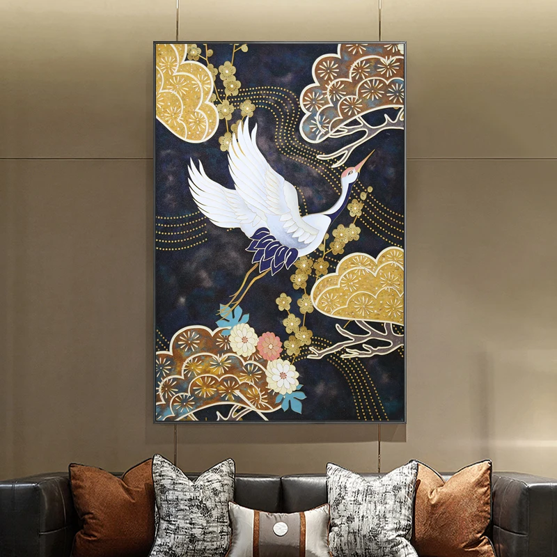 Chinese Metal Art Decor Bird And Flower Fragrance Handmade Cloisonne Enamel Wall Art Painting