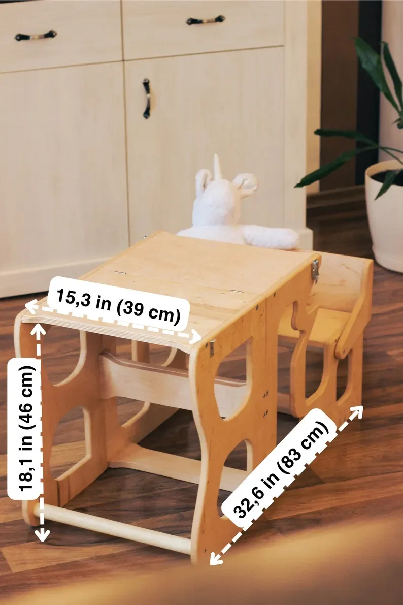 Toddler tower Toddler learning stool Kitchen tower Foldable kitchen tower Montessori learning stool