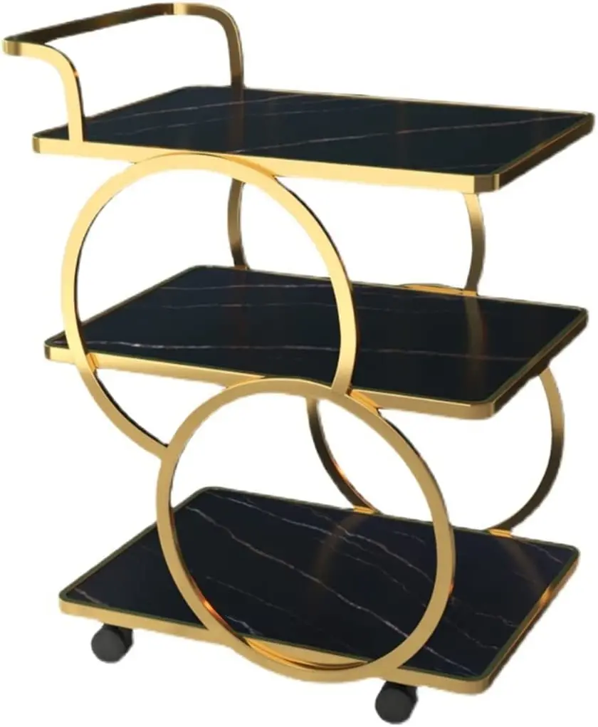 Modern minimalist 3 trolley for home use, service trolley for hotel restaurant and beauty salon, wine rack trolley