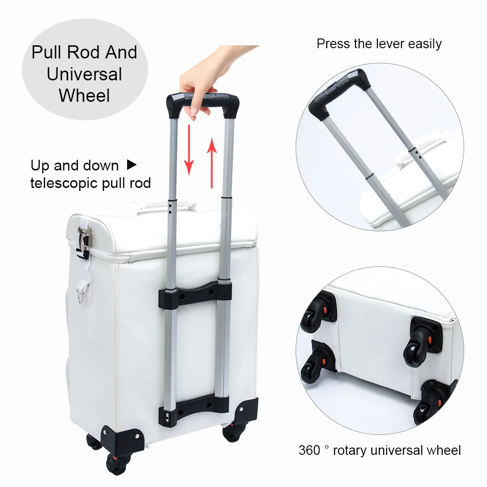 Koncai New Developed Soft Rolling Nail Beauty Bag Manicurist Travel Luggage Case Large Capacity Nail Polish Bag