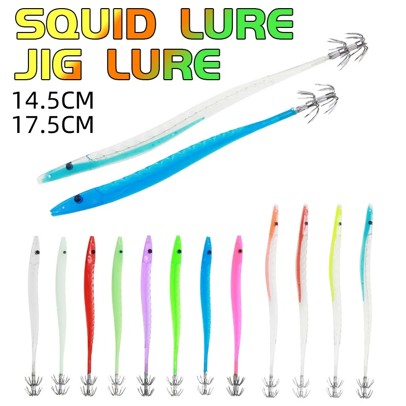 South Korea Hot Sale ABS Artificial Wood Shrimp Mantis Bait Plastic Ribbed Fish EGI Squid Hook Fixture for Catfish Fishing Lakes