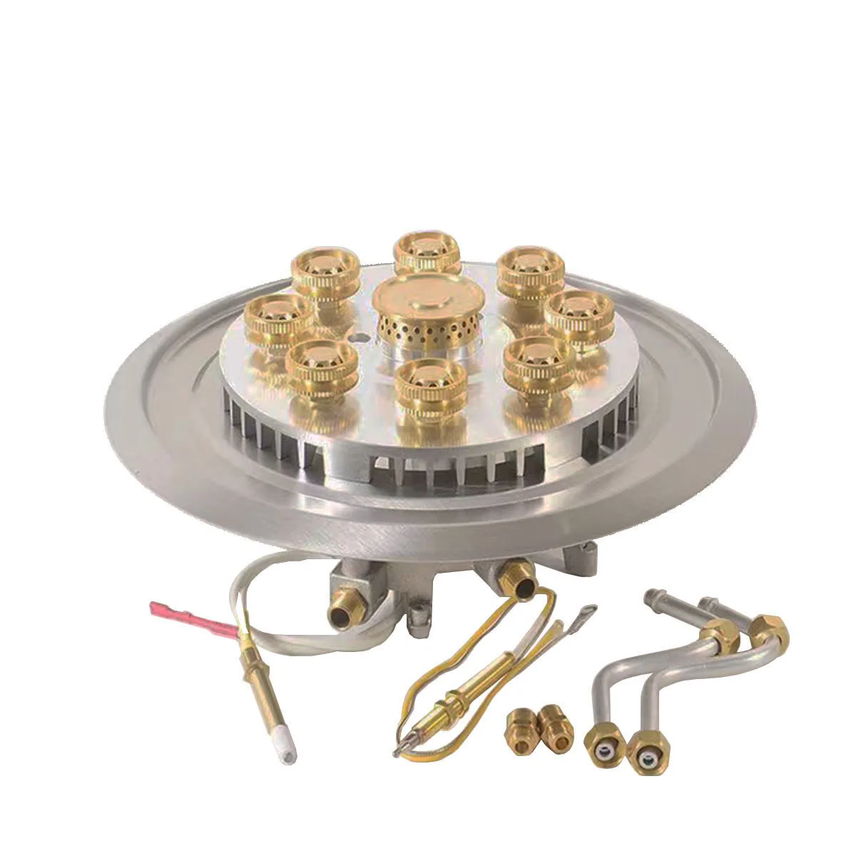Kitchen Spare Parts Universal Type Embedded NG LPG Copper 9 Head Fierce Fire Gas Stove Head Gas Burner