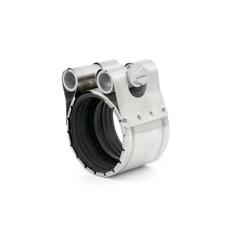 High Quality Stainless Steel Type E No Hub Coupling with Rubber 5 Inch INCH, Metric Equal Forged Hexagon MS07D,GS07D TJBC
