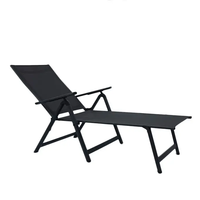 Wholesale 7 Position Luxury Aluminium Sun Lounge Furniture  Leisure Beach Lounge Bed Pool Outdoor
