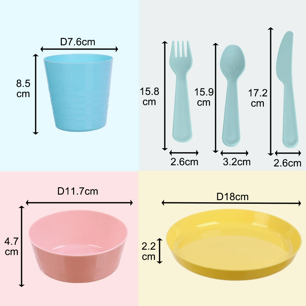 modern christmas gift kitchen plastic  plates set dinner dinnerware set reusable for 6 people wholesale bowl set