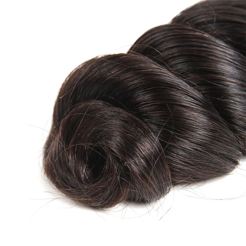 9A Cuticle Aligned Raw Virgin Indian Hair Vendor From India Indian Hair Bundles Loose Wave Closure Human Hair Weave Extensions