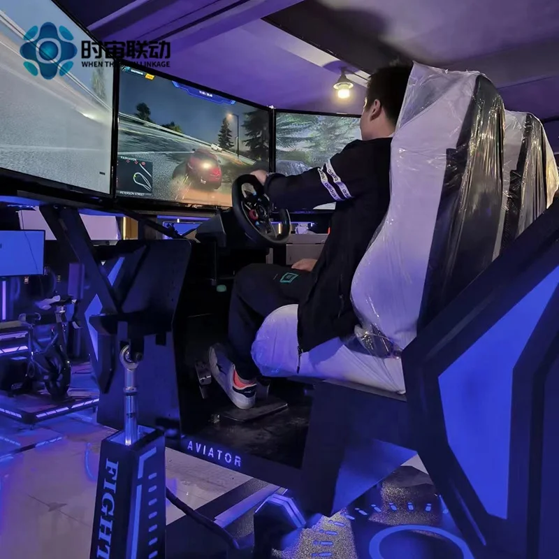 Three-screen racing three-axis dynamic vr simulator Virtual reality equipment vr game machine gaming set game consoles factory