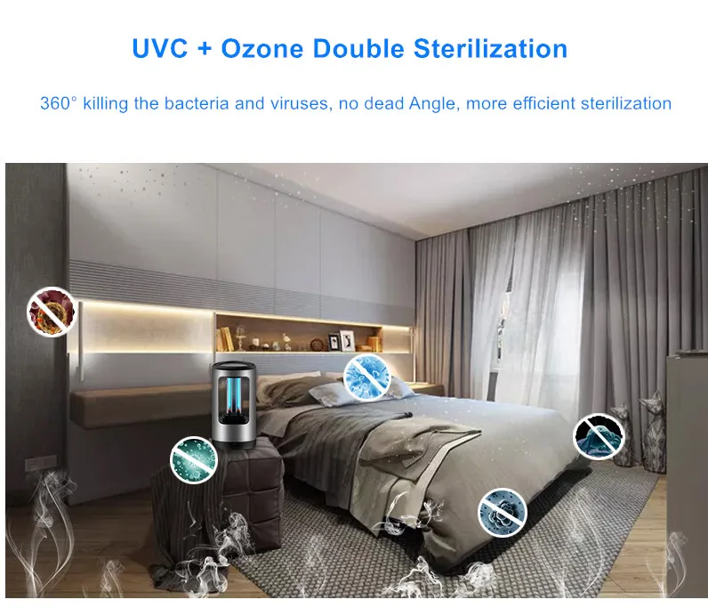 Model DX001 Cold cathode UVC 185nm/254nm sanitizer  99.99%  killing the bacterial, Virus, mite