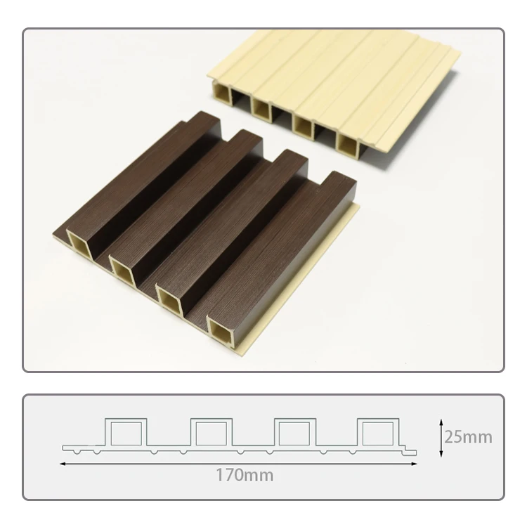 Luxury Indoor wall decorative plastic composite fluted wpc wall panel cladding