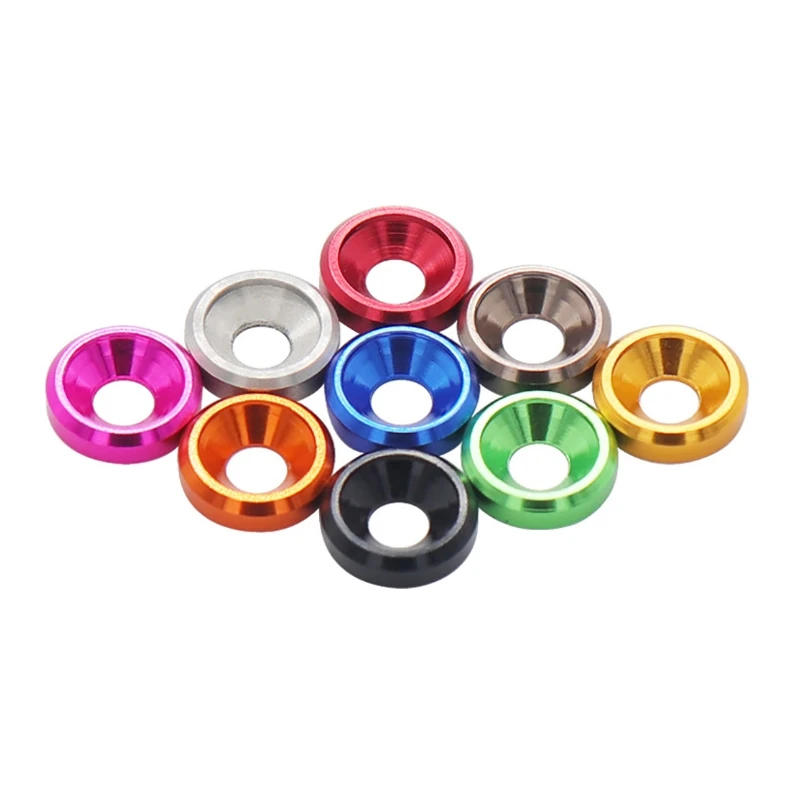 M2 M2.5 M3 M4 M5 M6 M8  Anodized Color Aluminum Hex Button Head Screw Titanium Color bolts Color washer for Motorcycle